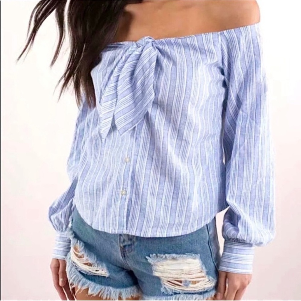 Free People womans Hello There Beautiful off shoulder top - Picture 2 of 8